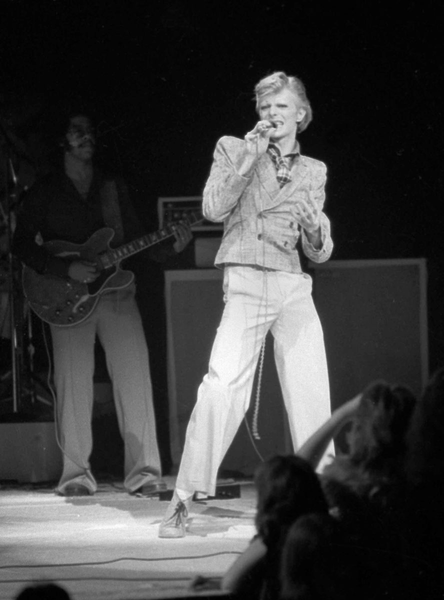 British glam rocker David Bowie performs at New Yorks Radio City Music Hall Nov. 1 1974 scaled